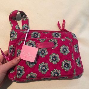 Vera Bradley Little Hipster Pink Swirls Flowers